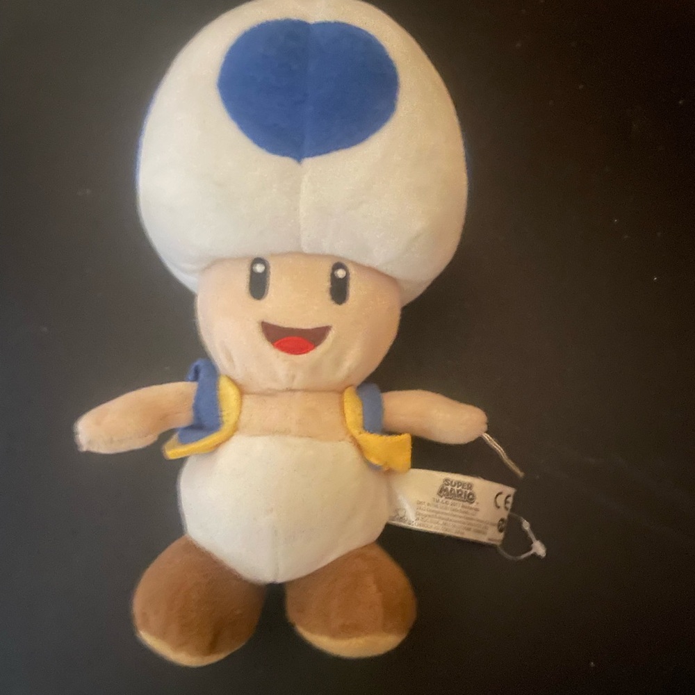 Nintendo Toad Plush with Blue and White Cap